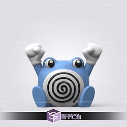 Super Basic Pokemon STL - Poliwhirl 3D Model