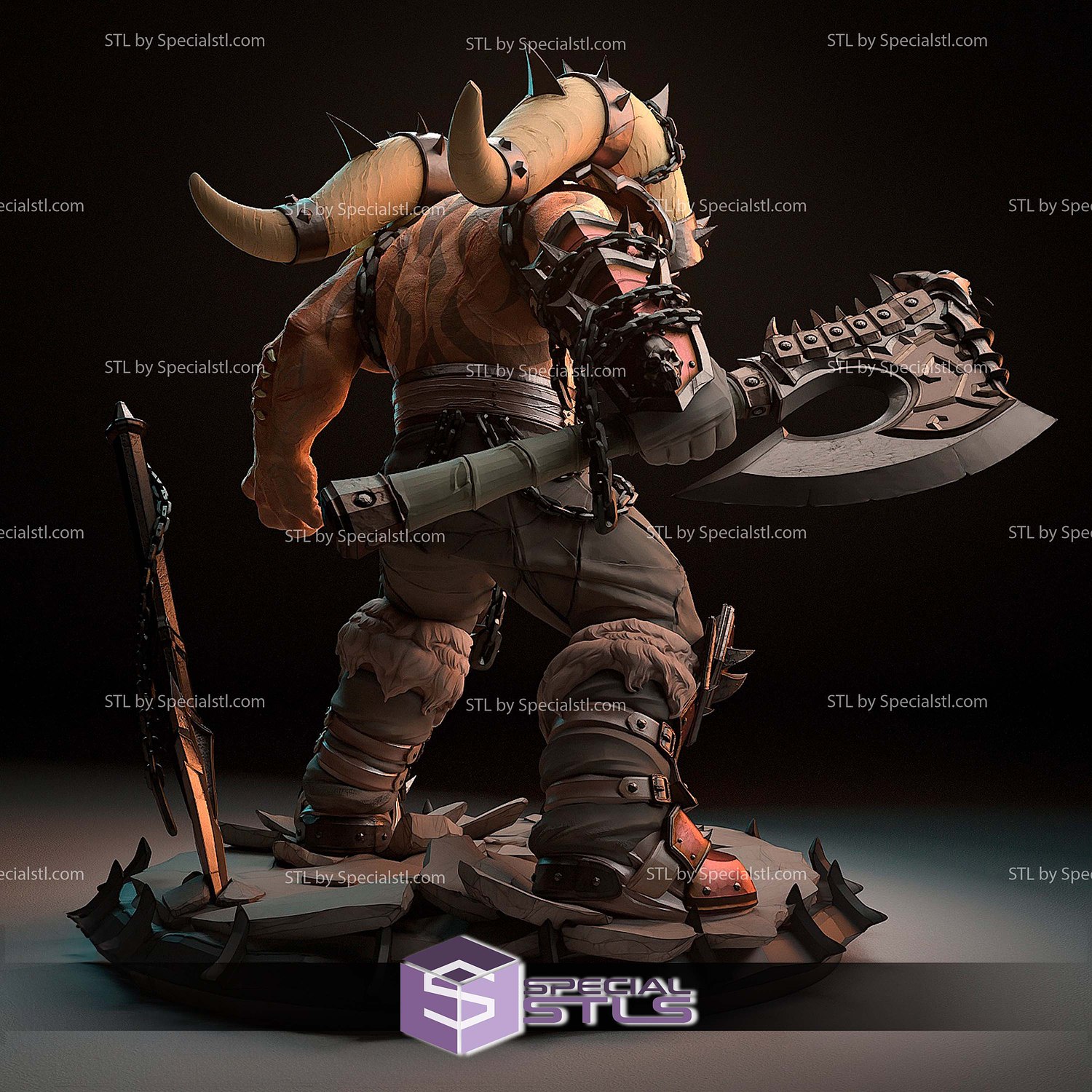 Garrosh Broken Base 3D Printer Files STL Model — view 5
