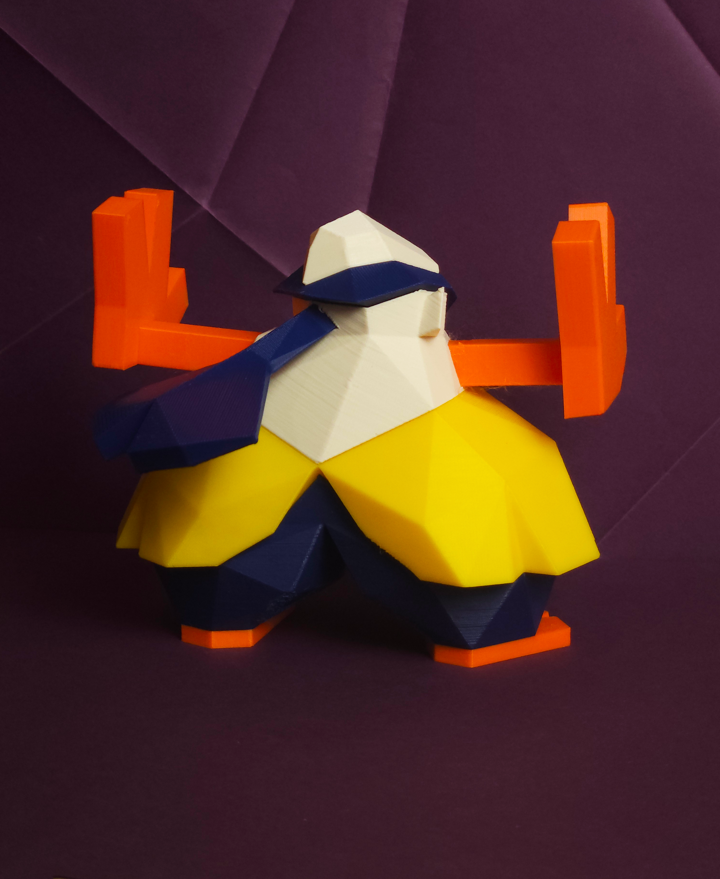 Hariyama Low Poly Pokemon 3D STL Model — view 5