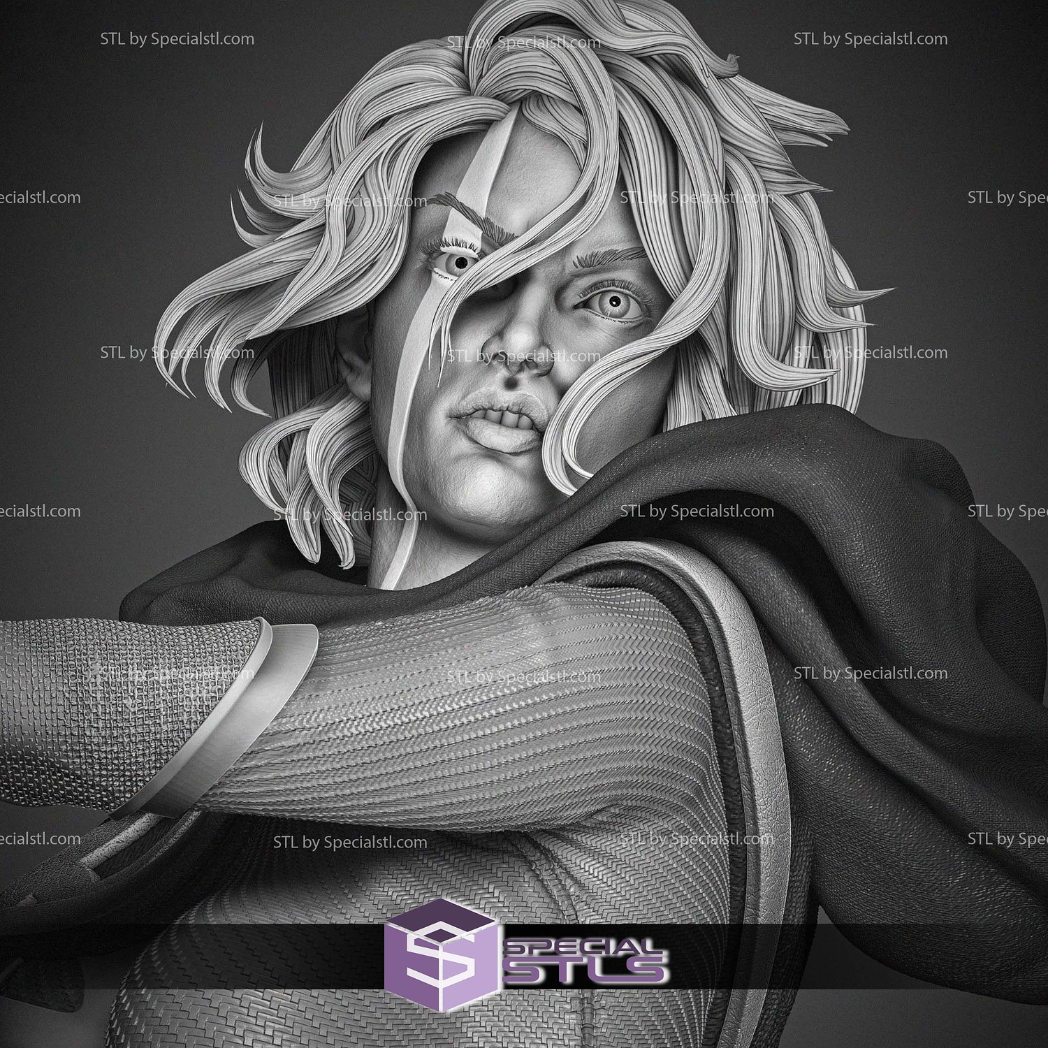 Quasar Marvel Hero 3D Print Files STL Model — view 6
