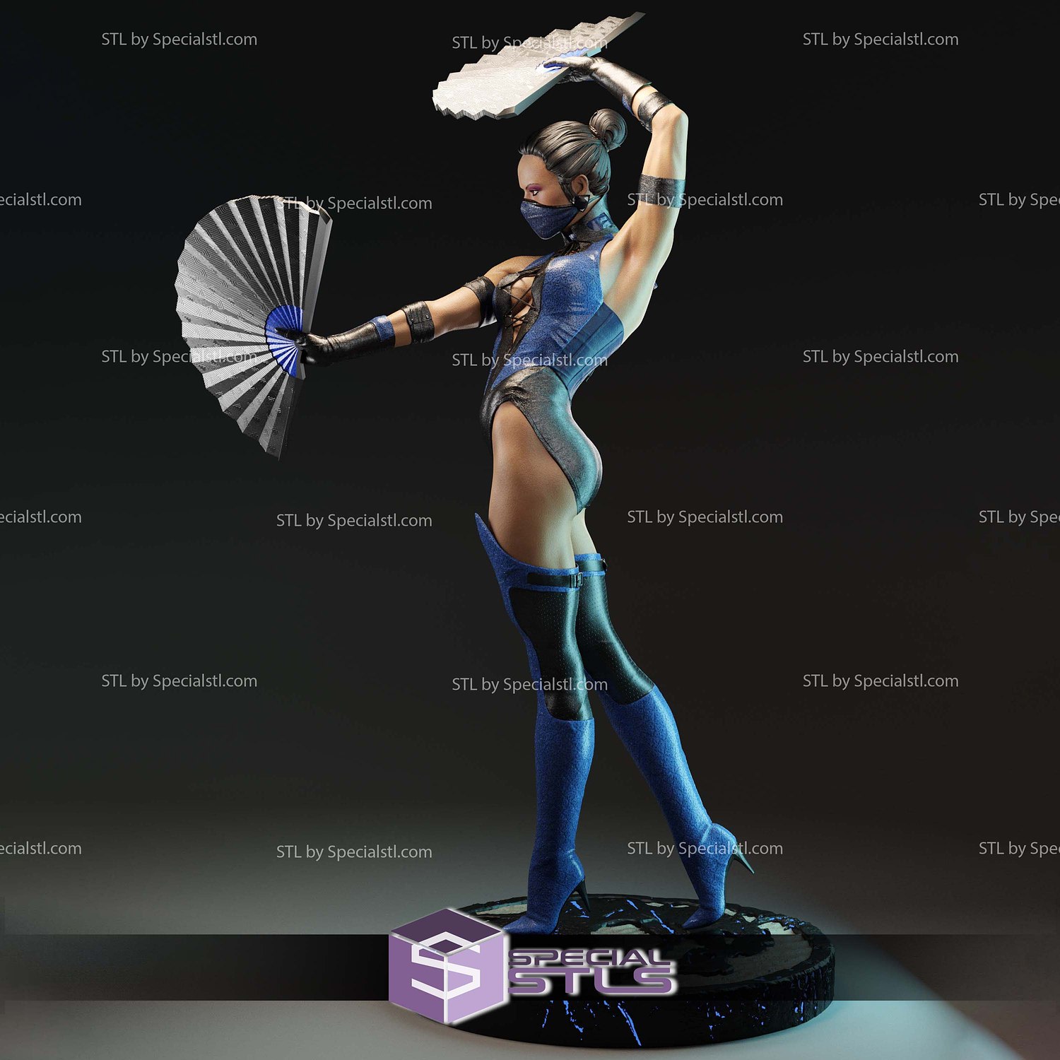 Kitana 2 Fan Mortal Kombat 3D Printer Files STL Model — view 2