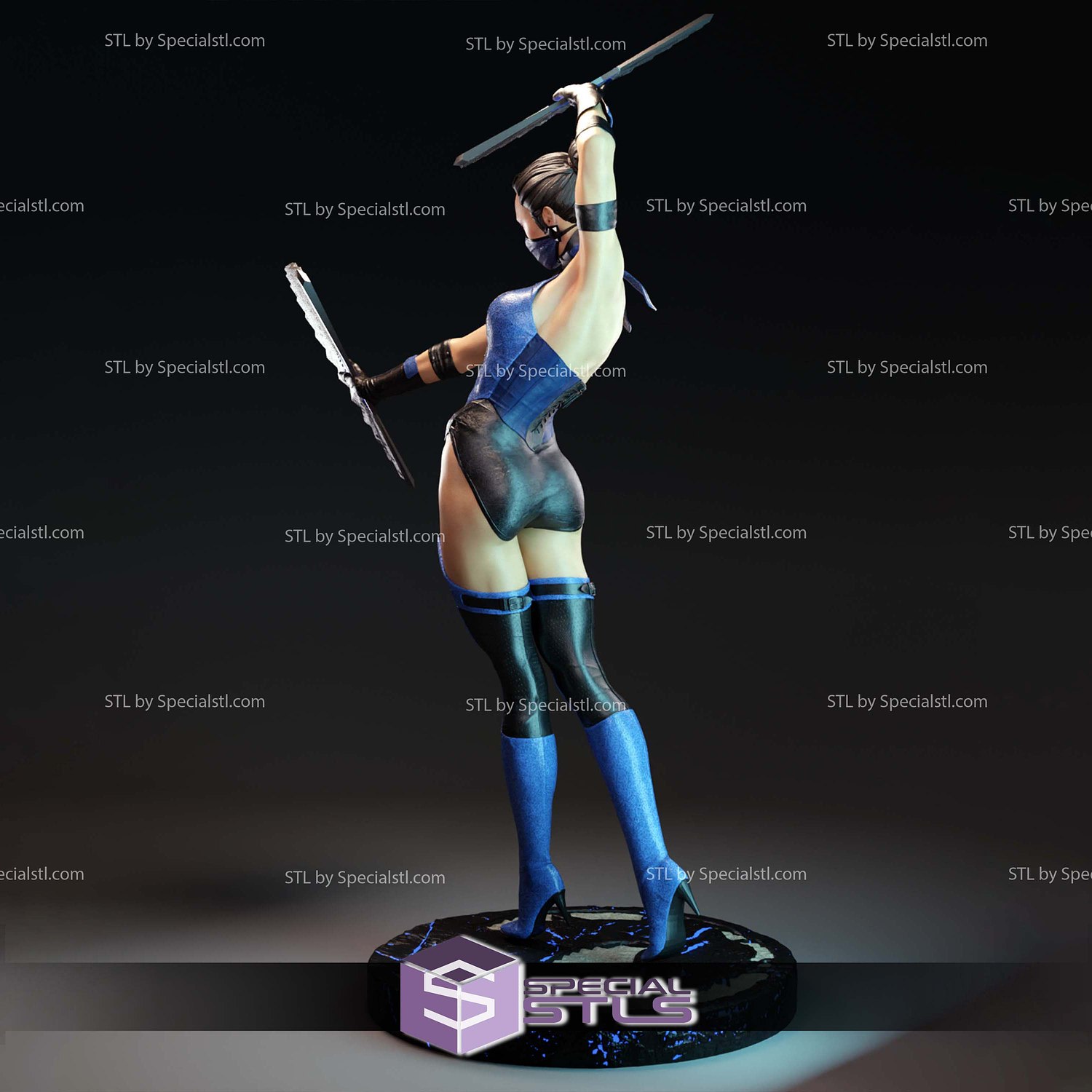 Kitana 2 Fan Mortal Kombat 3D Printer Files STL Model — view 4
