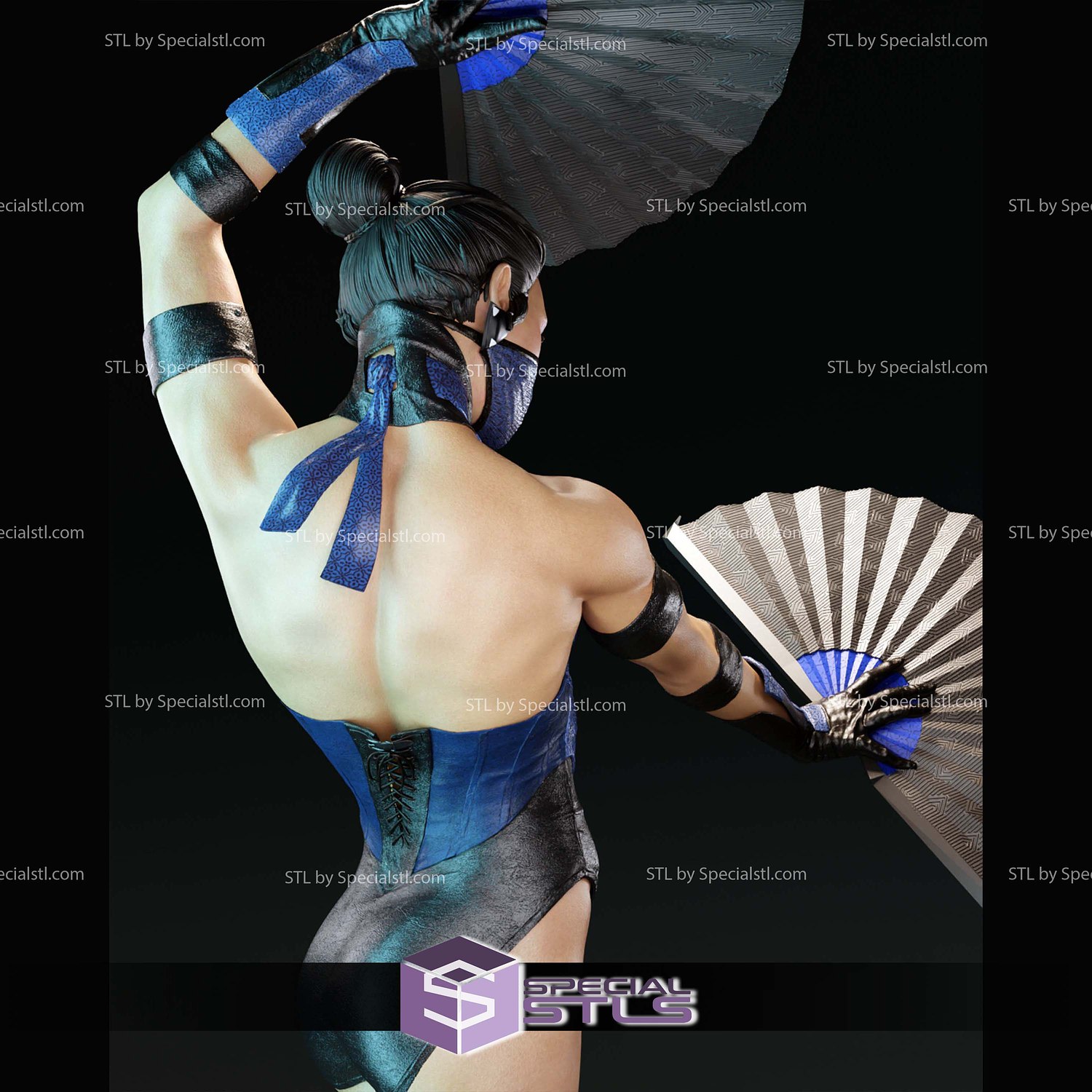 Kitana 2 Fan Mortal Kombat 3D Printer Files STL Model — view 7