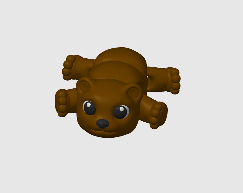 Little Bear with Movable Legs 3D STL Model