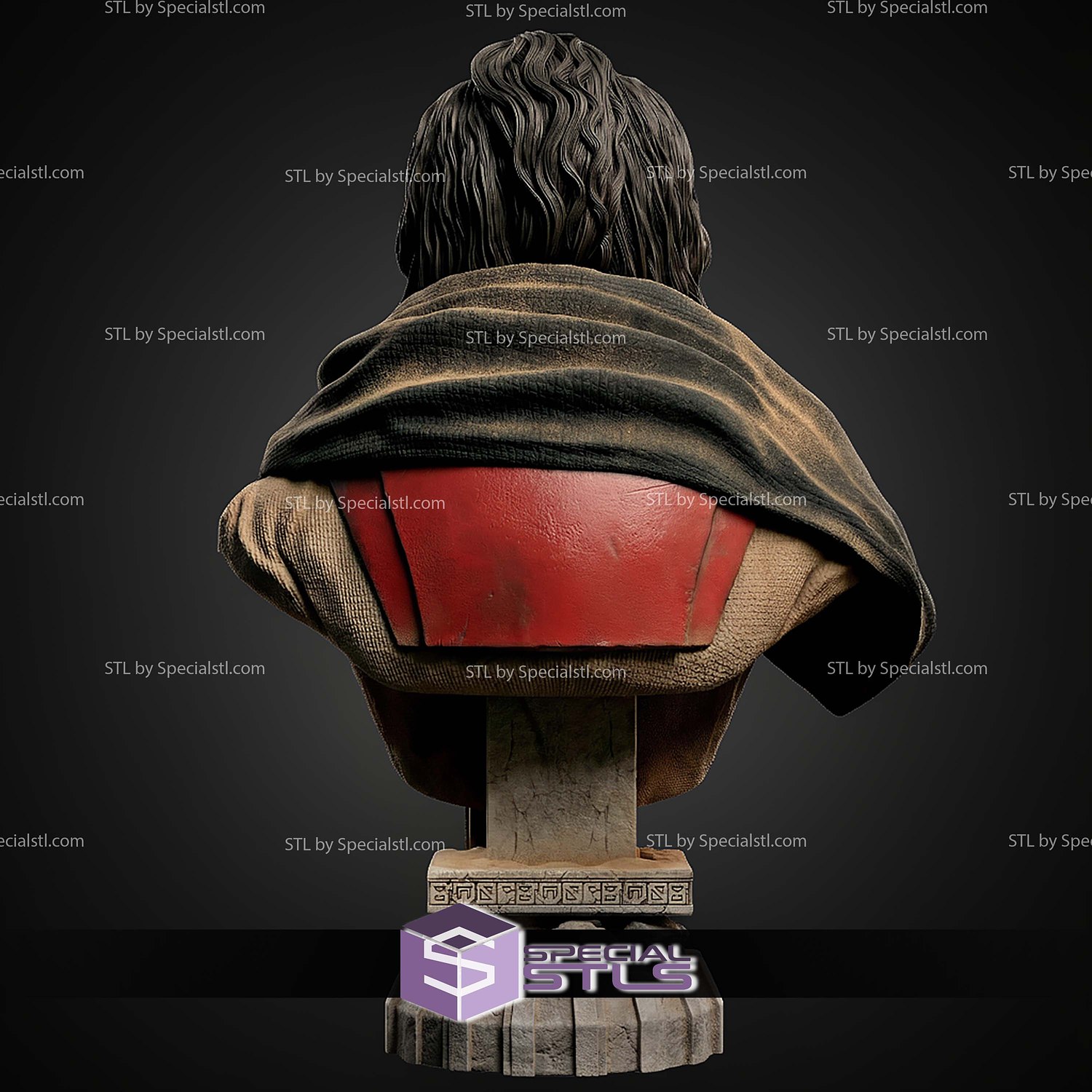 Baze Malbus Portrait Bust 351mm STL Files 3D Model — view 2