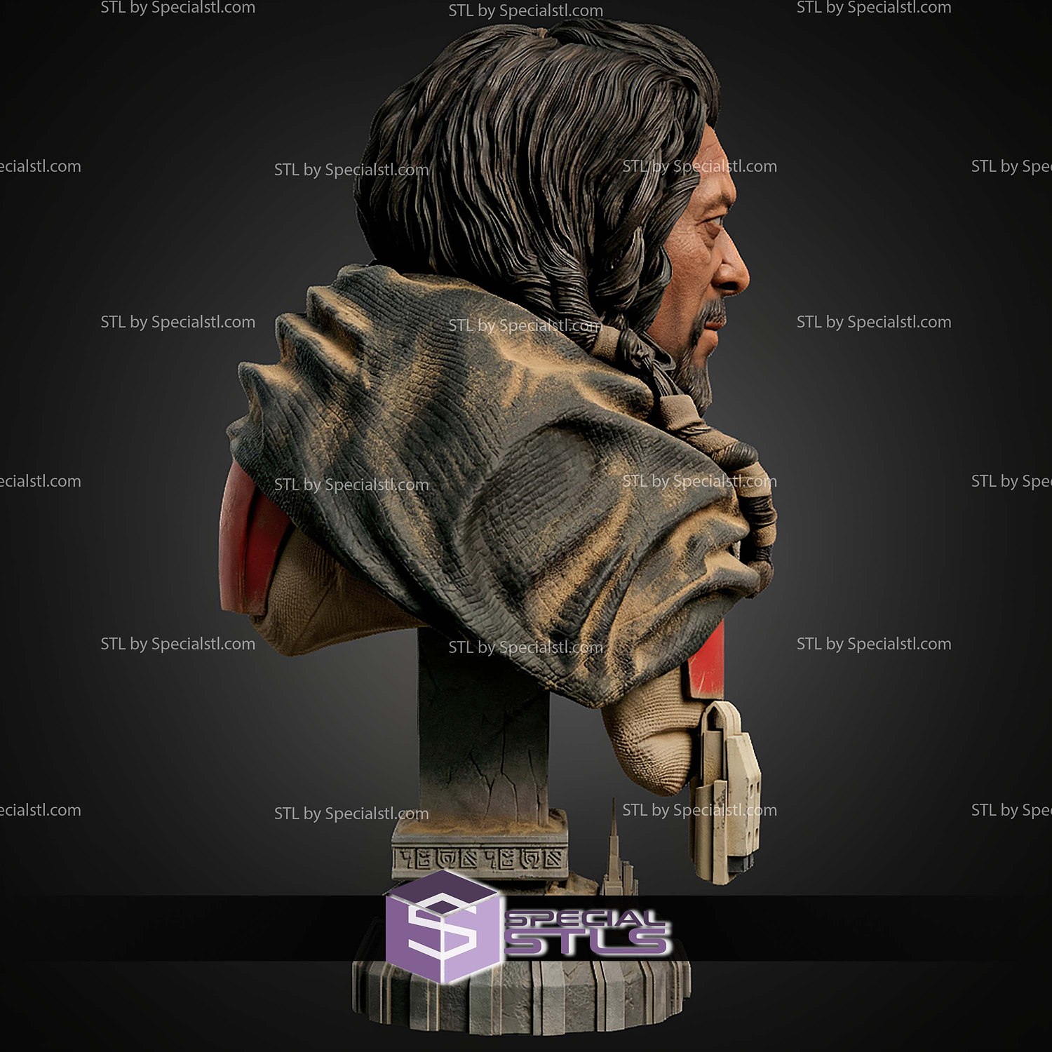 Baze Malbus Portrait Bust 351mm STL Files 3D Model — view 3