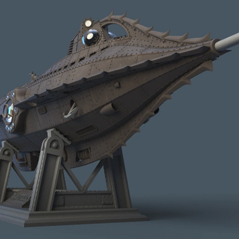 Nautilus Submarine 3D Printing Model | Assembly + Active STL Model