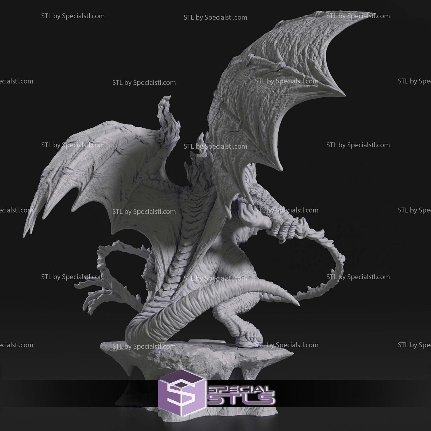 Balrog in Flame Lord of the Rings 3D Printer Files STL Model — view 5