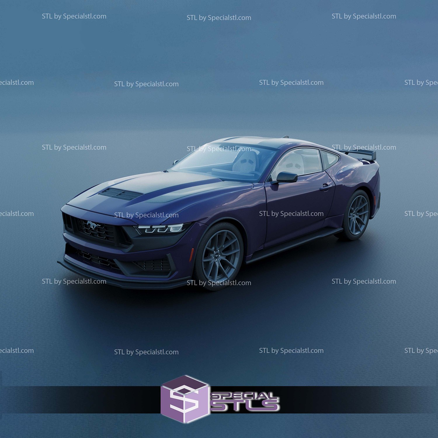 Ford Mustang 2024 Dark Horse Sculptures 3D Printing STL Model — view 2