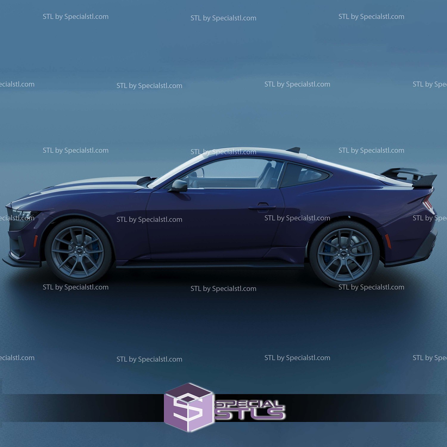 Ford Mustang 2024 Dark Horse Sculptures 3D Printing STL Model — view 4