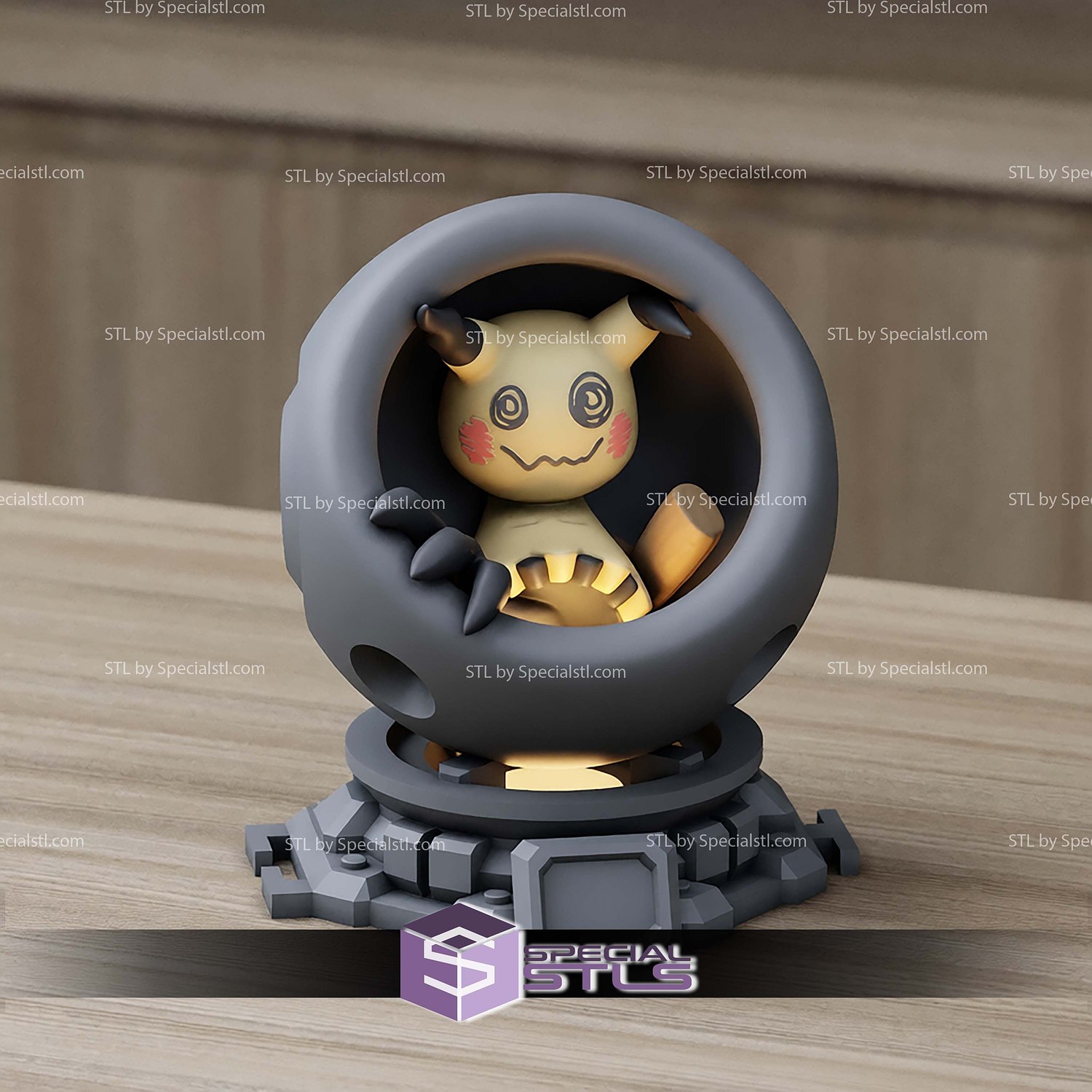 Super Basic Pokemon STL Mimikyu Healing Machine 3D Model — view 2