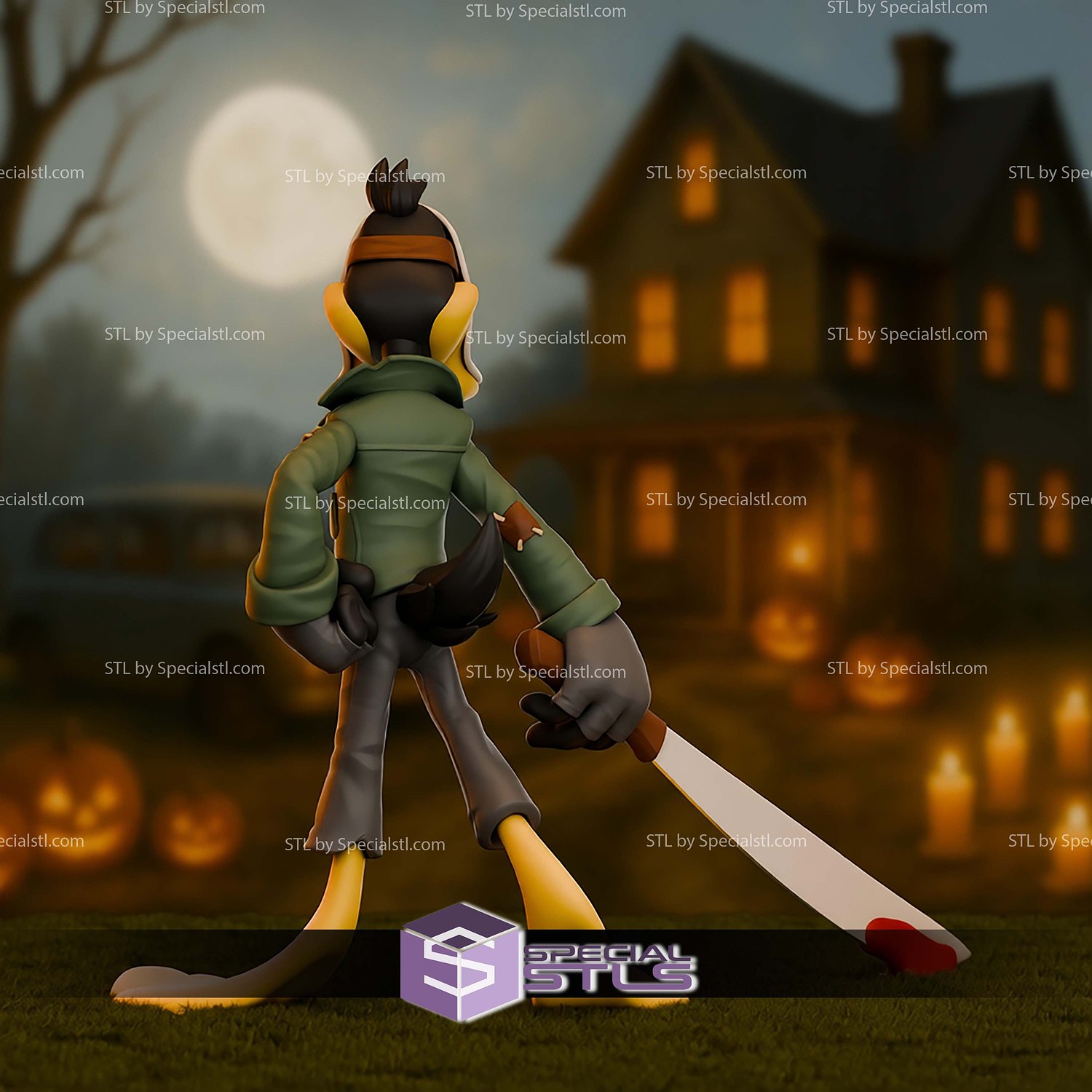 Jason Daffy Duck Life Size STL Files 3D Model — view 2