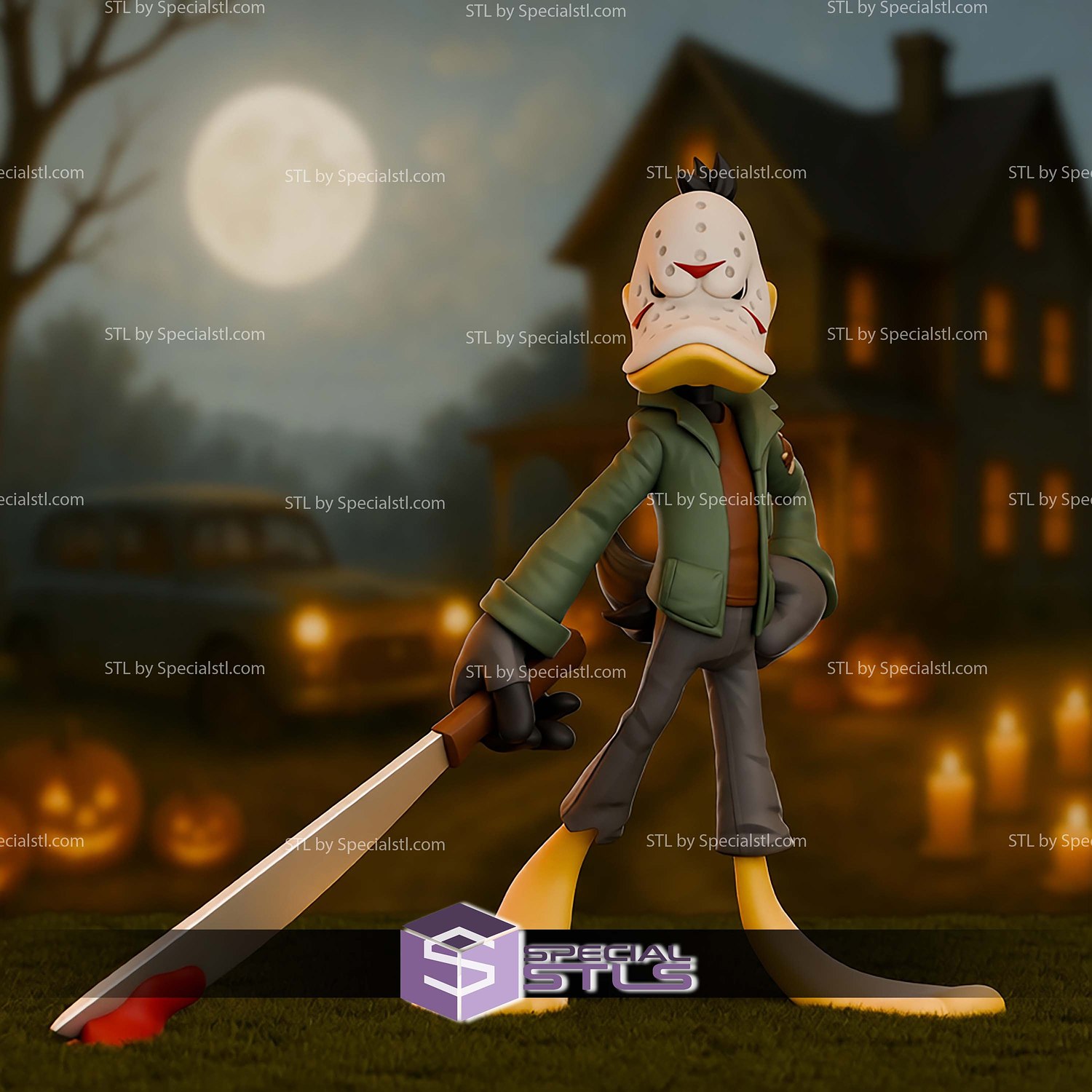 Jason Daffy Duck Life Size STL Files 3D Model — view 3