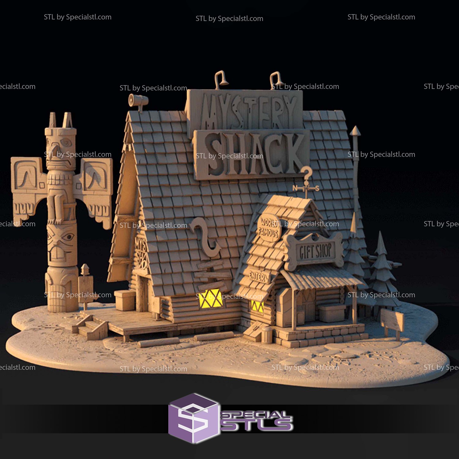 Mystery Shack Gravity Falls 3D Printer Files STL Model — view 2