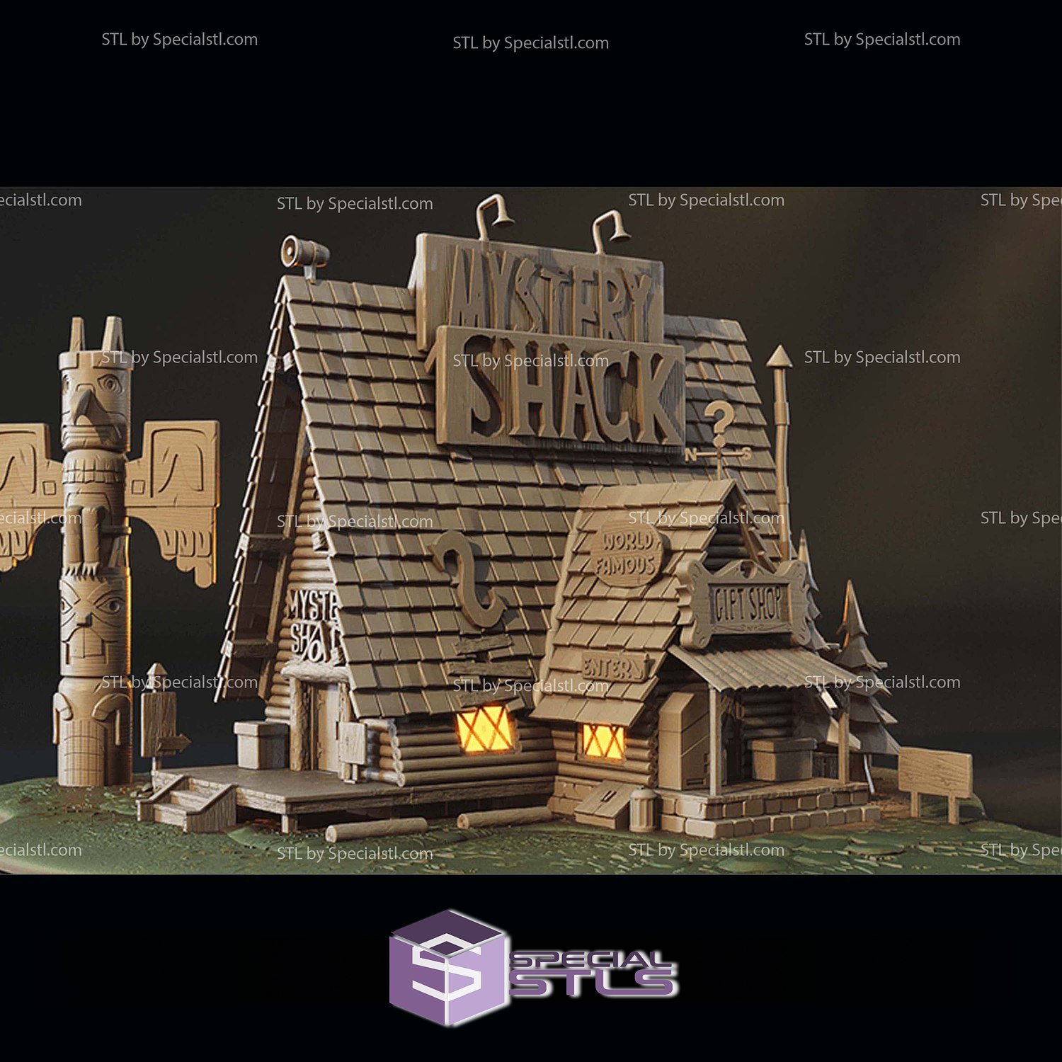 Mystery Shack Gravity Falls 3D Printer Files STL Model — view 4
