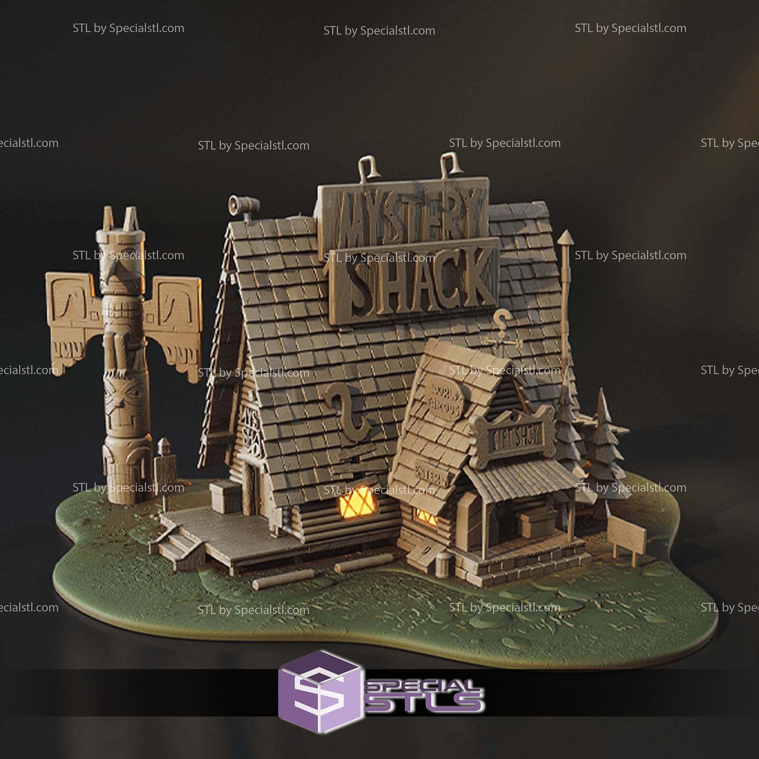 Mystery Shack Gravity Falls 3D Printer Files STL Model — view 5