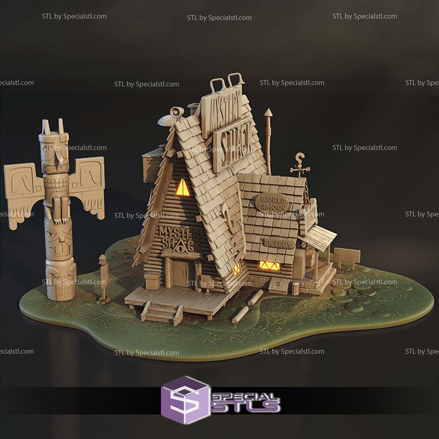 Mystery Shack Gravity Falls 3D Printer Files STL Model — view 7