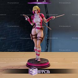 Gwenpool and Weapon Digital STL Files 3D Model