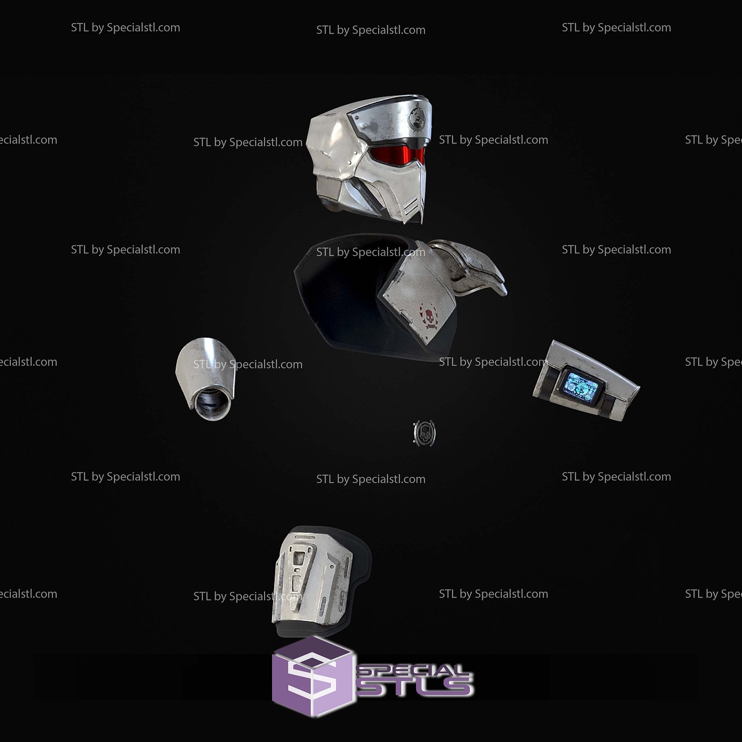 Cosplay STL Files Helldivers 2 UF16 Inspector Armor 3D Model — view 8