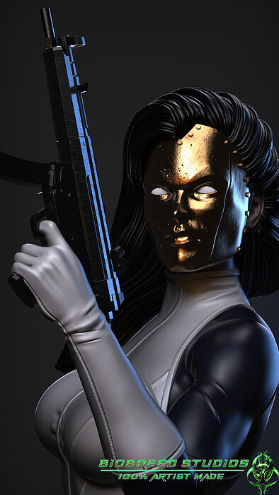 Marvel Comics Madame Masque 3D OBJ Model — view 7