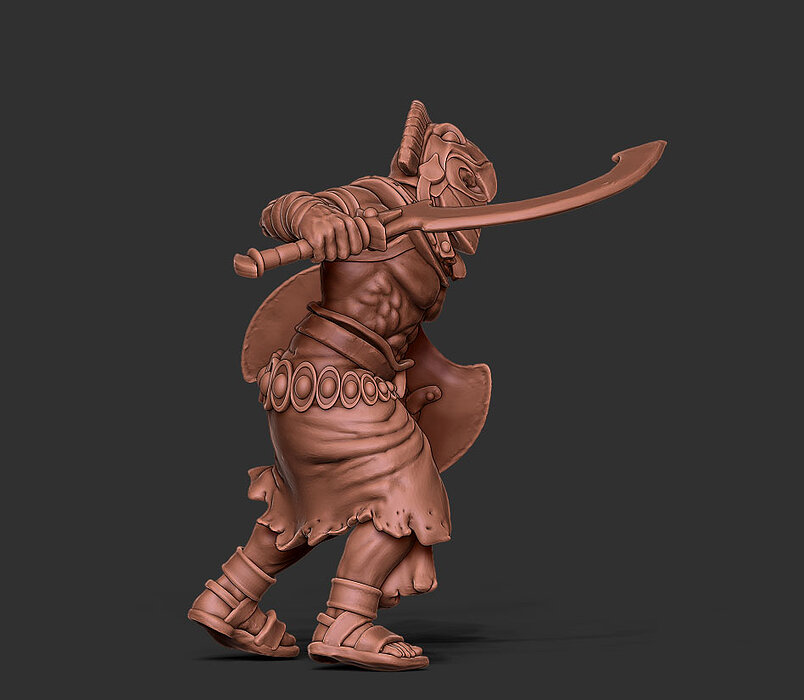 Egyptian warrior - Orion - 35mm scale 3D STL Model — view 4