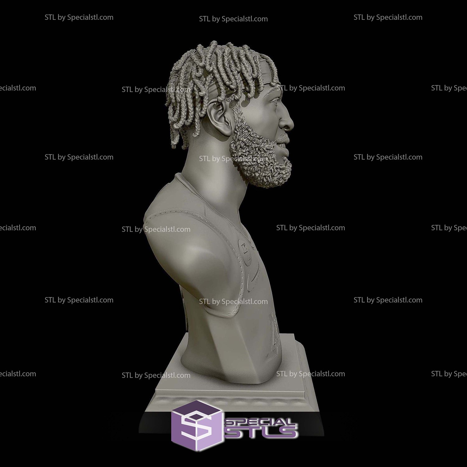Anthony Davis Bust V2 Digital STL Files 3D Model — view 4