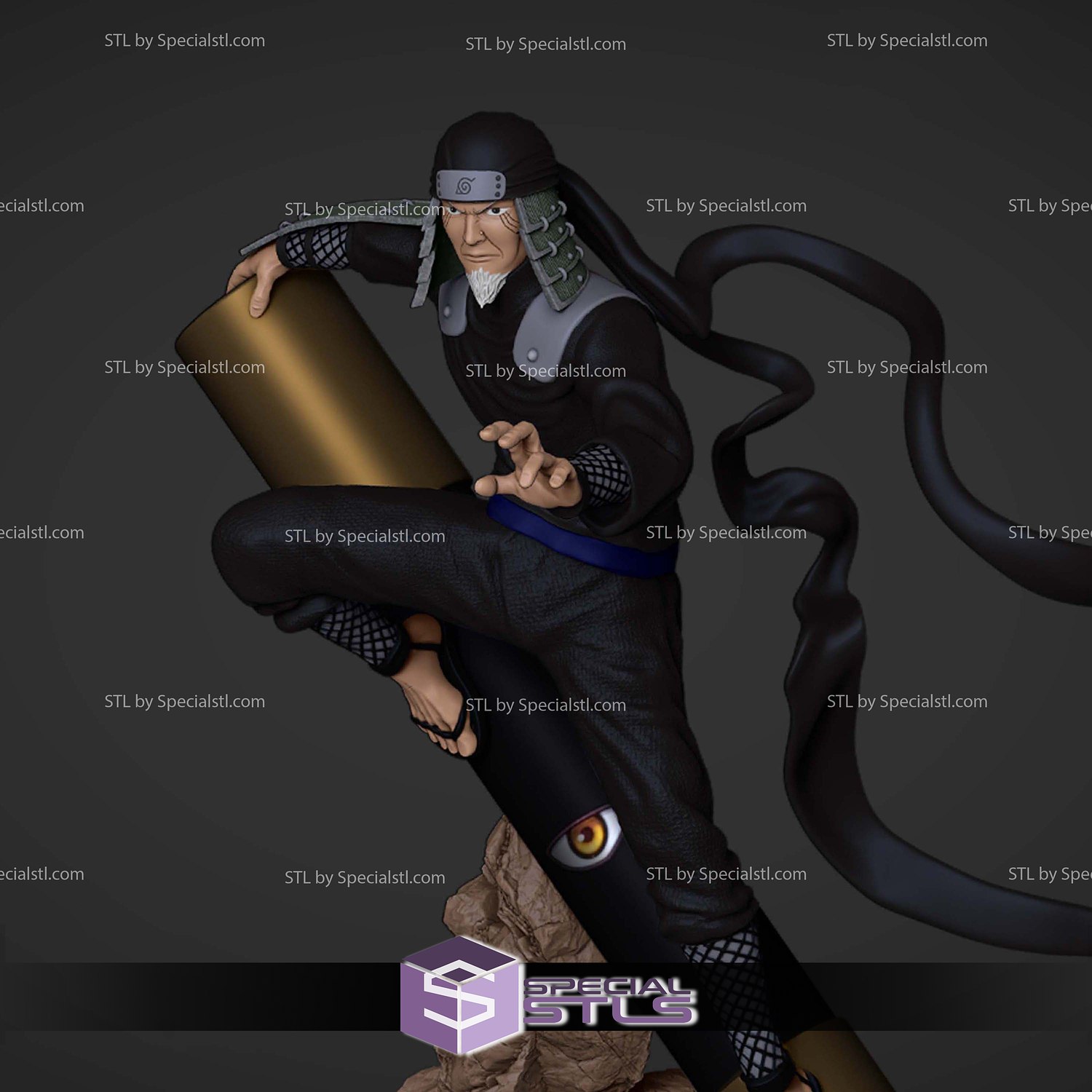 Hiruzen Sarutobi Hokage V2 3D Printer Files STL Model — view 2