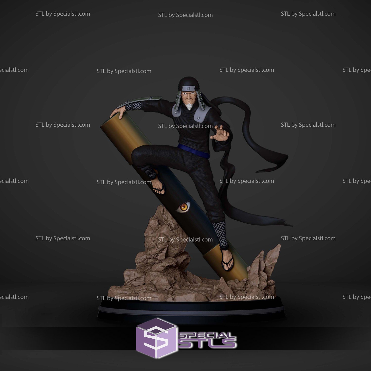Hiruzen Sarutobi Hokage V2 3D Printer Files STL Model — view 3
