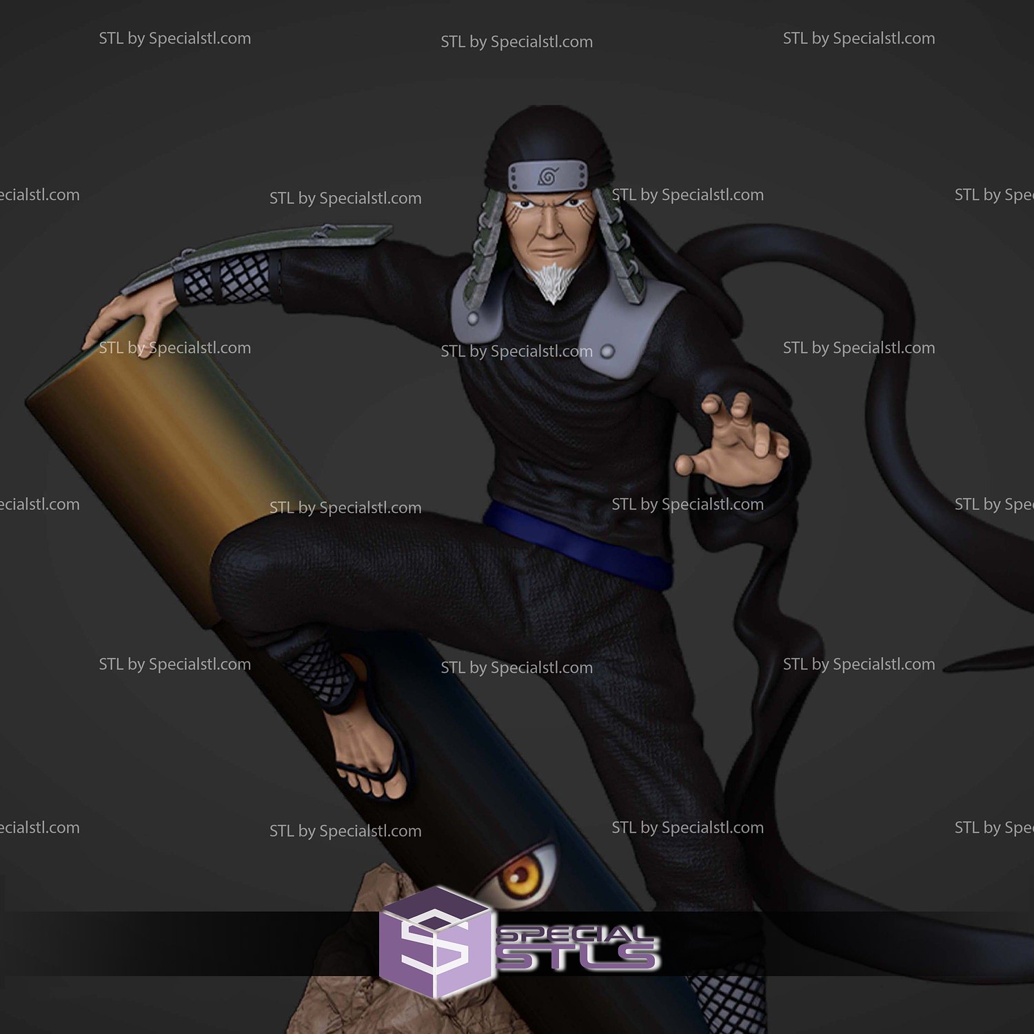 Hiruzen Sarutobi Hokage V2 3D Printer Files STL Model — view 4