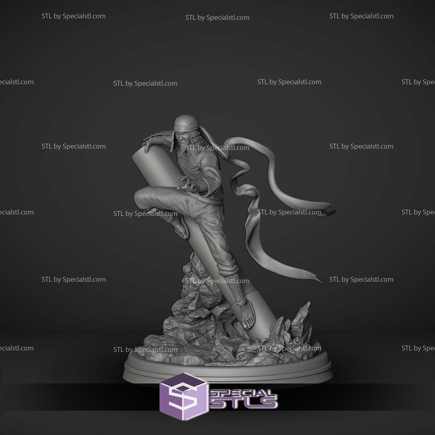 Hiruzen Sarutobi Hokage V2 3D Printer Files STL Model — view 6