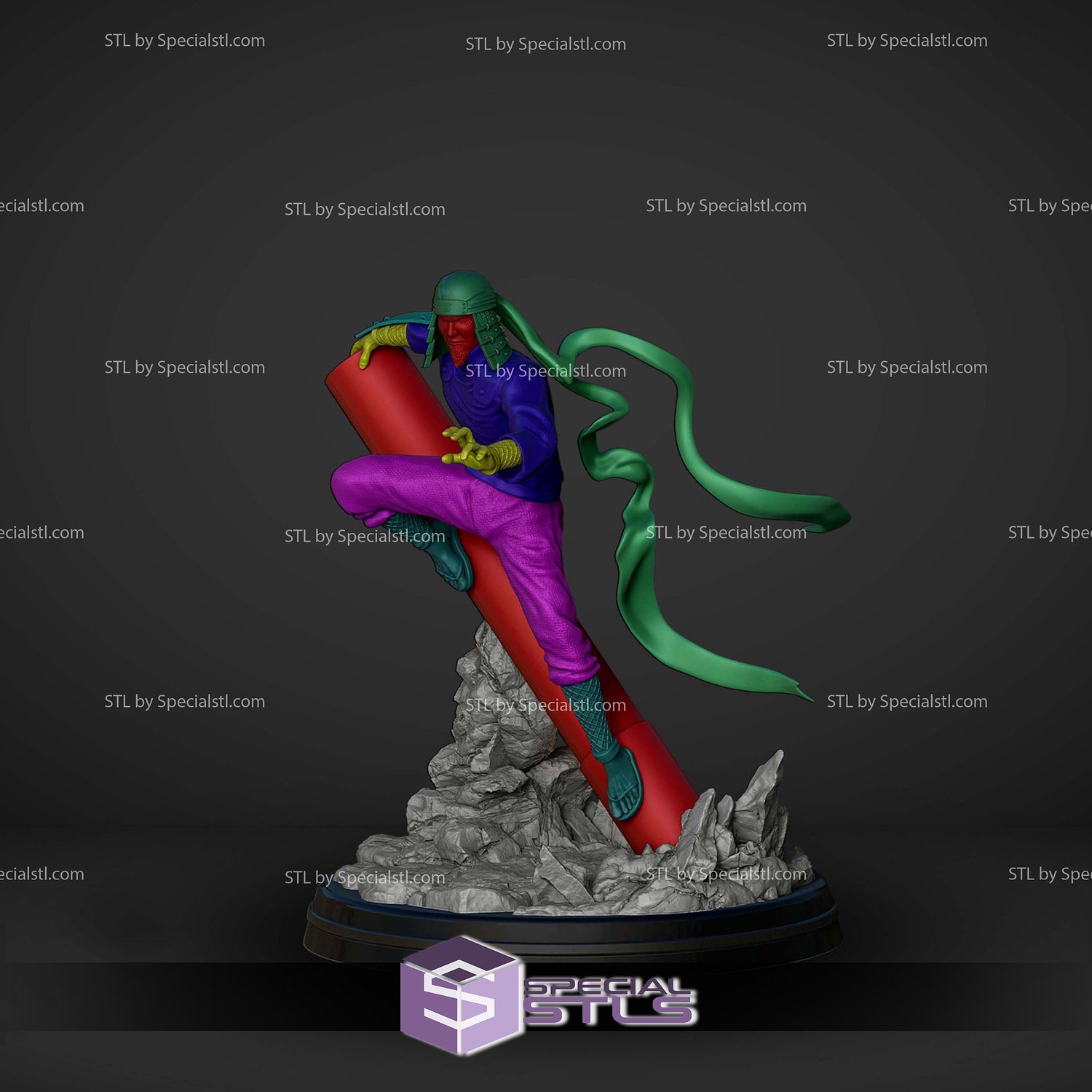 Hiruzen Sarutobi Hokage V2 3D Printer Files STL Model — view 7