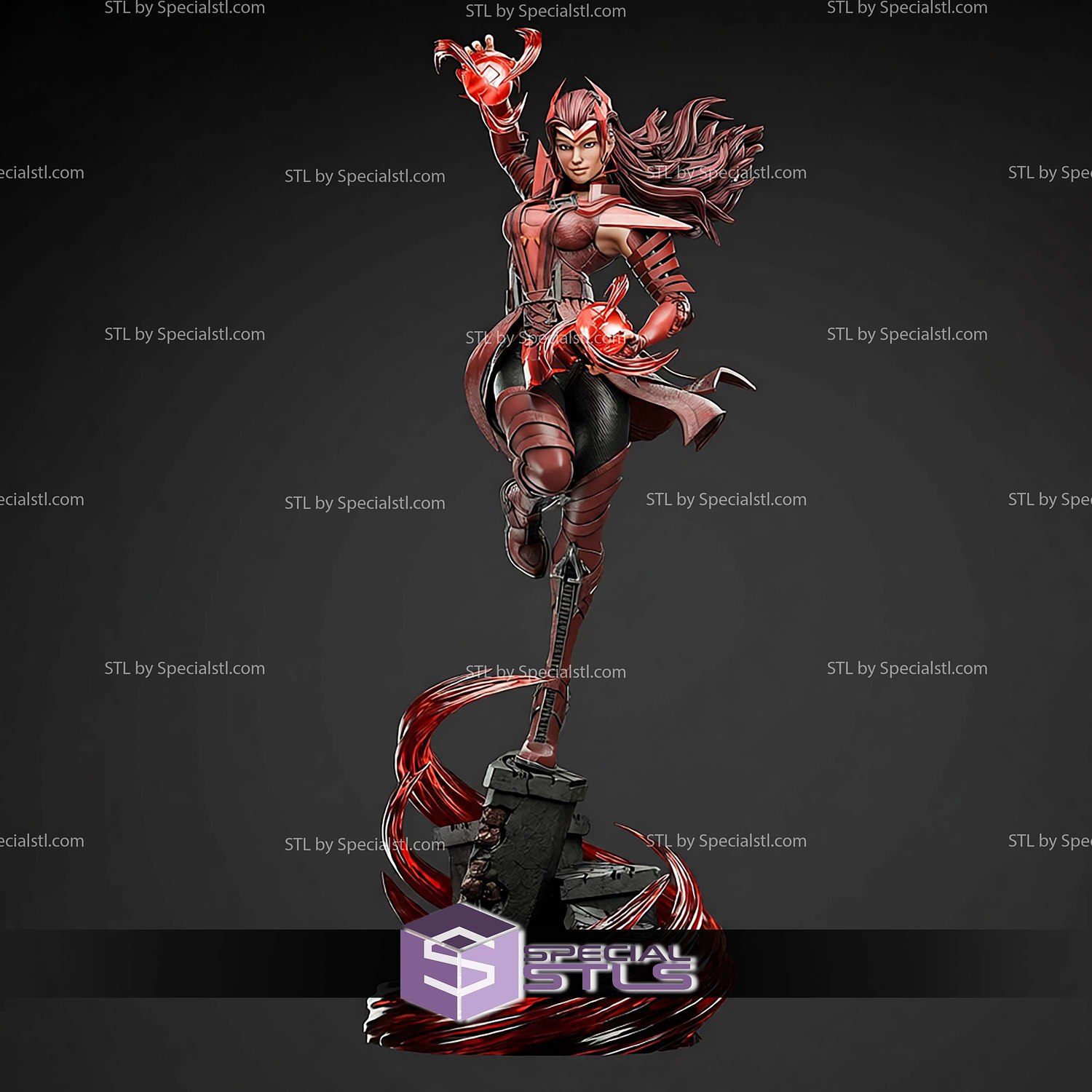 Scarlet Witch Glory 1-6 STL Files 3D Model — view 4