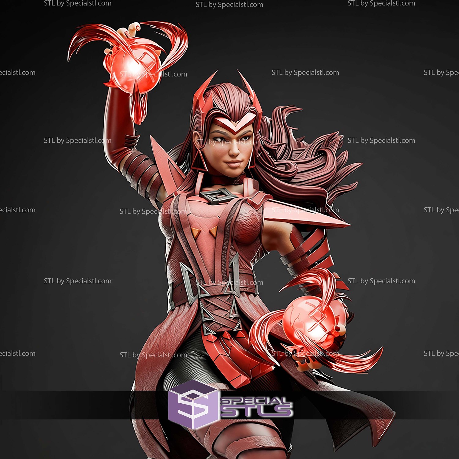 Scarlet Witch Glory 1-6 STL Files 3D Model — view 6