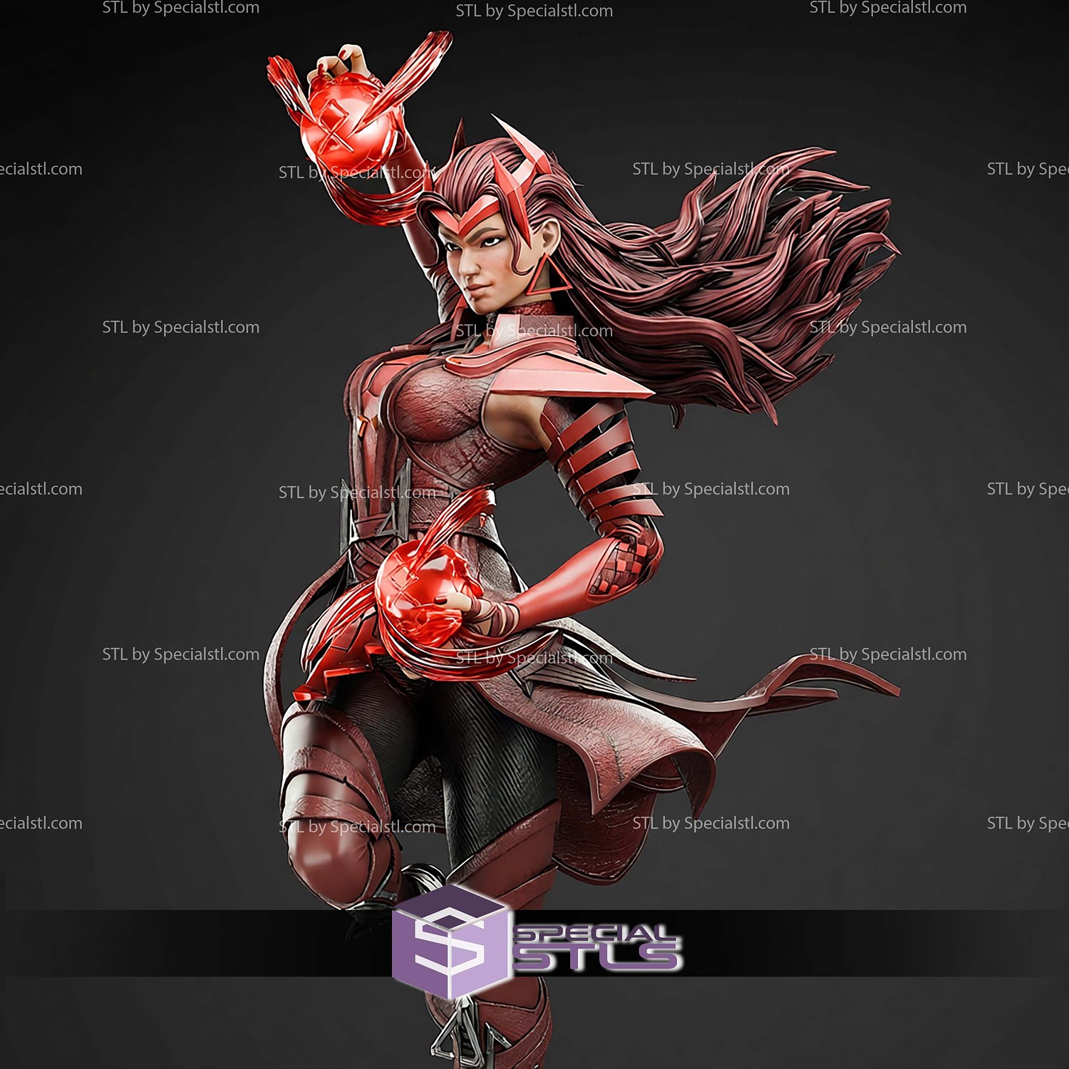 Scarlet Witch Glory 1-6 STL Files 3D Model — view 7