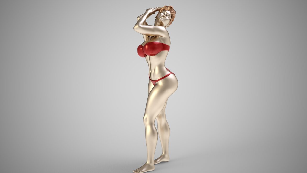 Fashion Pose 3D 3MF Model — view 2