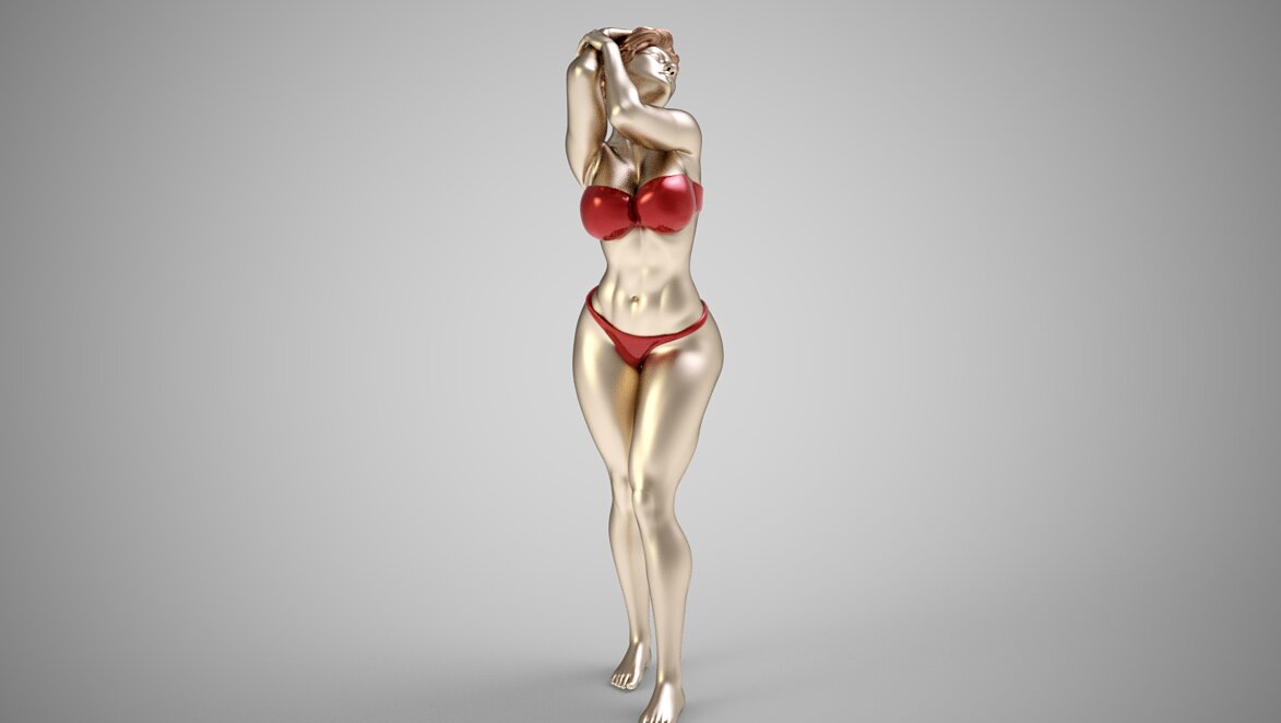 Fashion Pose 3D 3MF Model — view 3