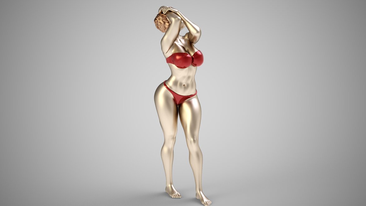 Fashion Pose 3D 3MF Model — view 4