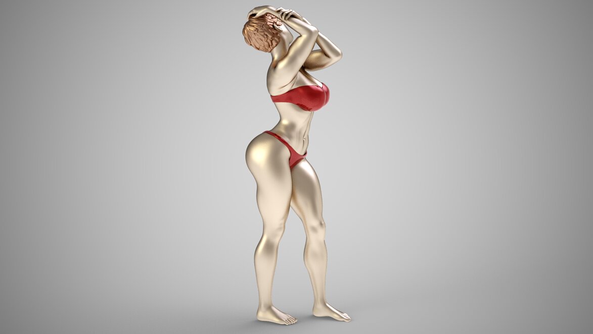 Fashion Pose 3D 3MF Model — view 5