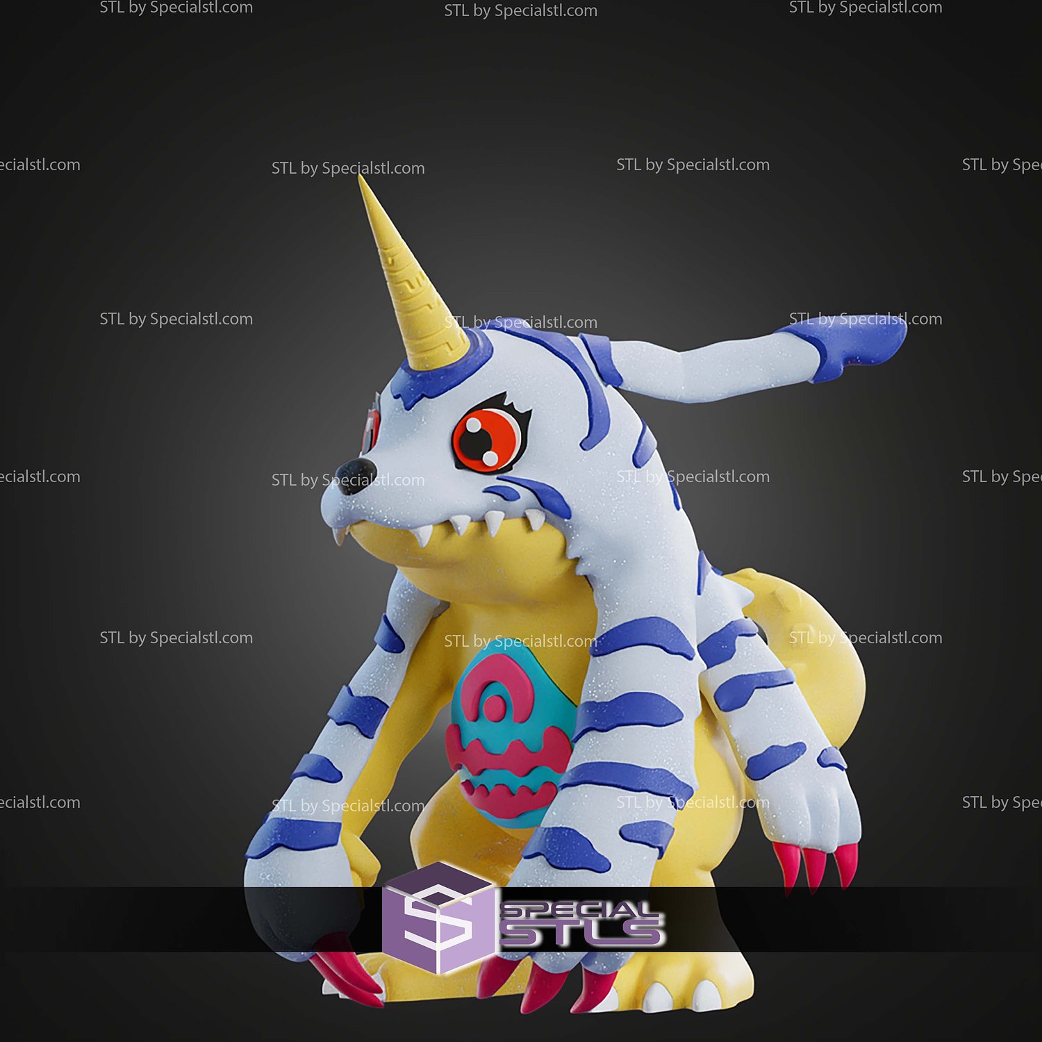 Life Size Gabumon STL Files 3D Model — view 3