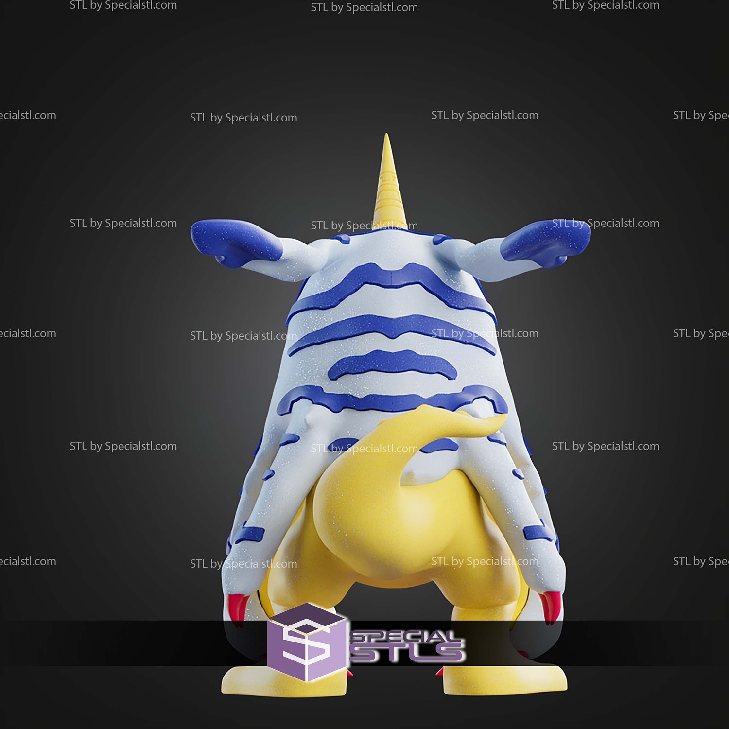 Life Size Gabumon STL Files 3D Model — view 4