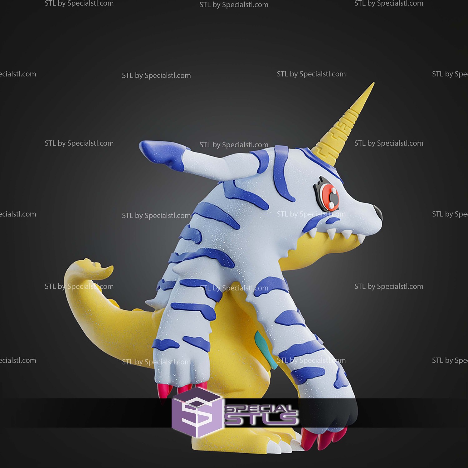 Life Size Gabumon STL Files 3D Model — view 5