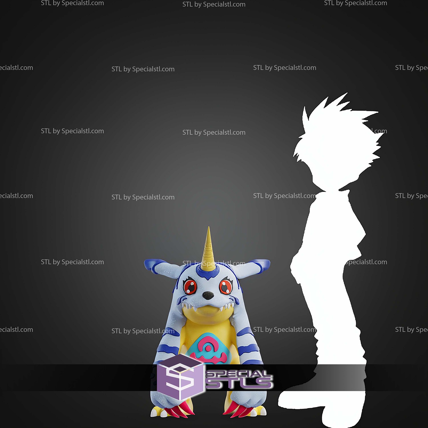 Life Size Gabumon STL Files 3D Model — view 6