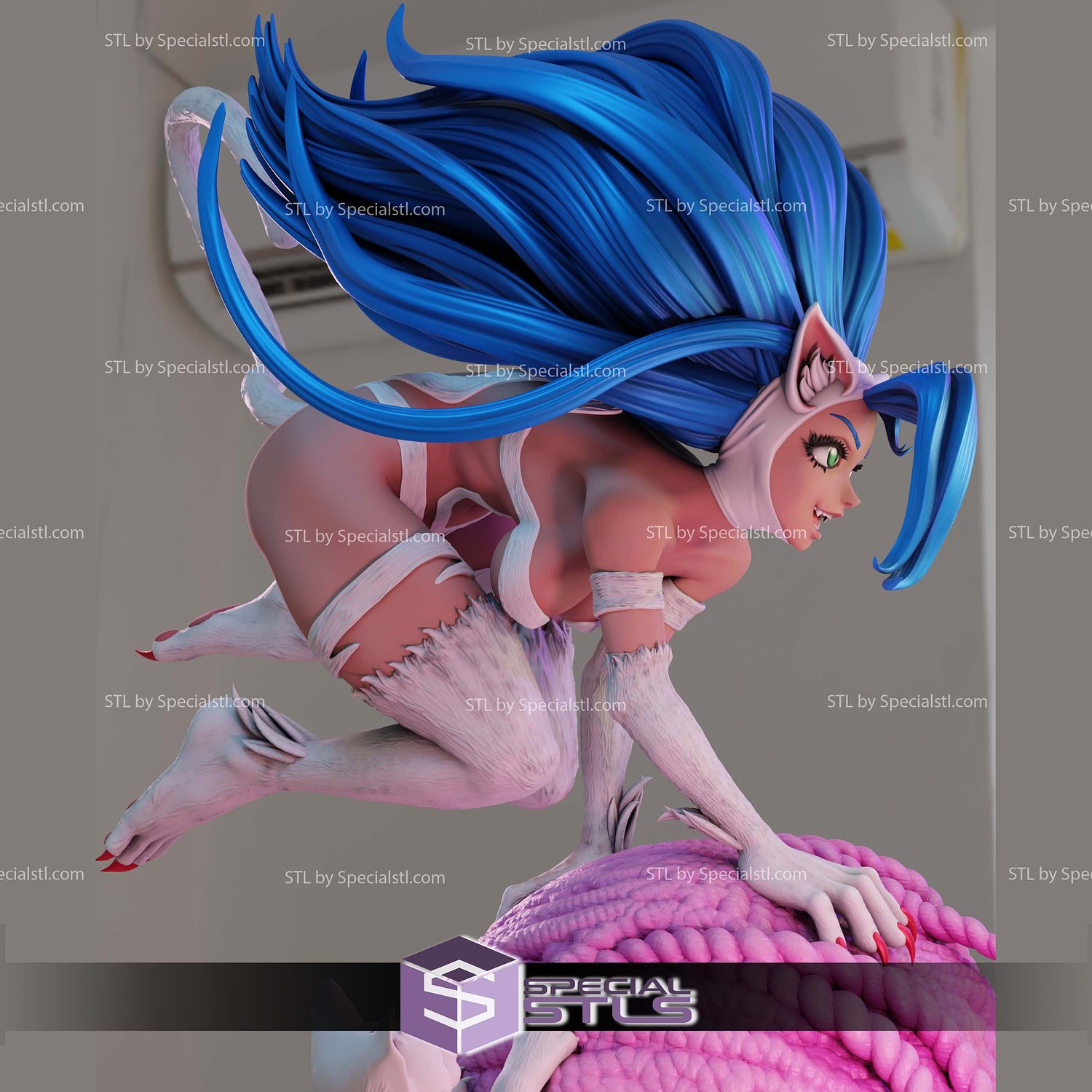 Felicia Play with Cat 3D Printer Files STL Model — view 3