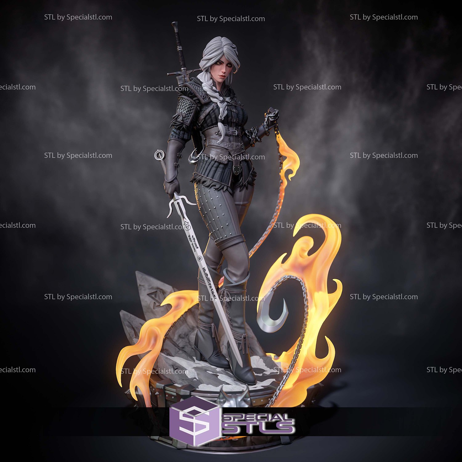 Ciri Stylized The Witcher 4 3D Printer Files STL Model — view 2