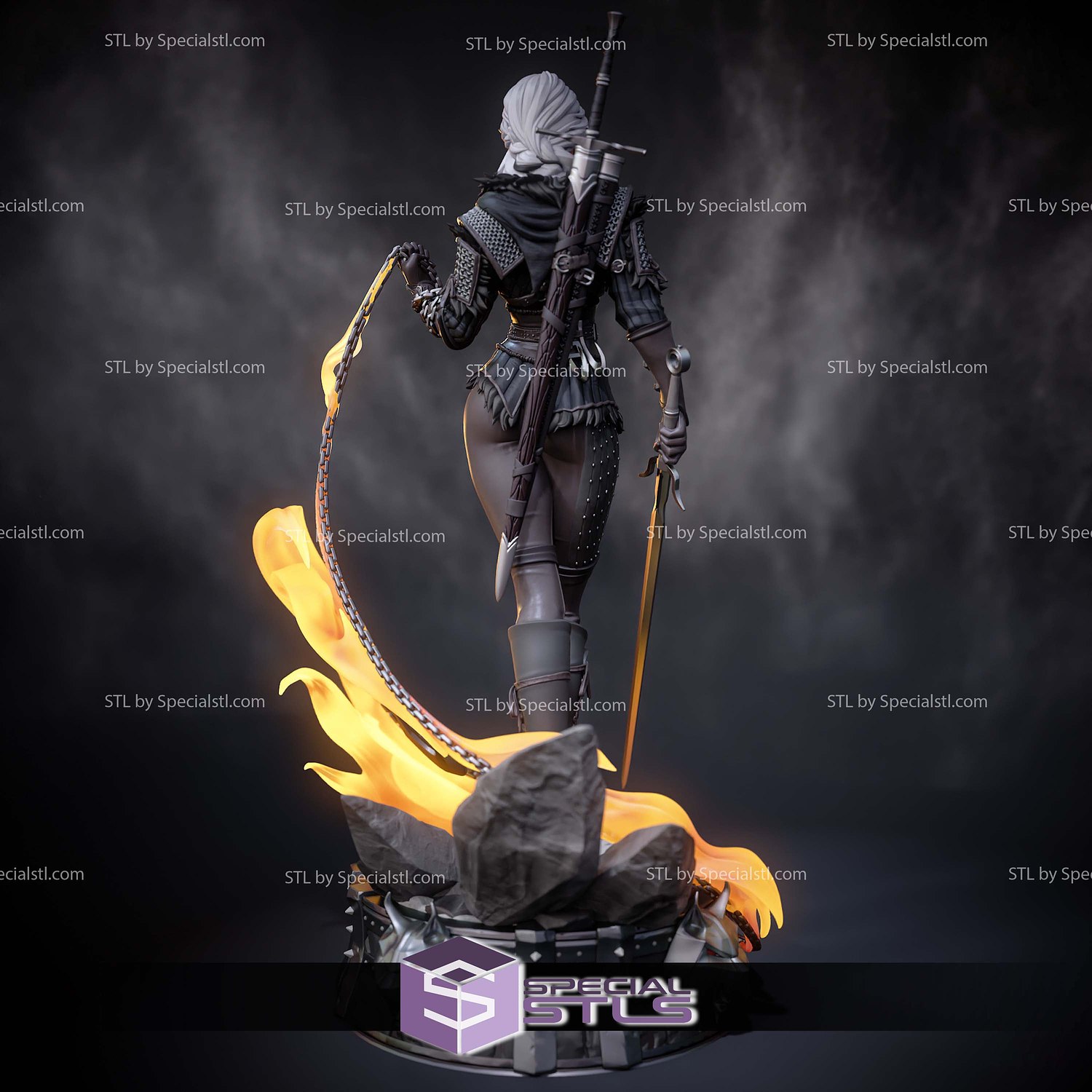 Ciri Stylized The Witcher 4 3D Printer Files STL Model — view 4