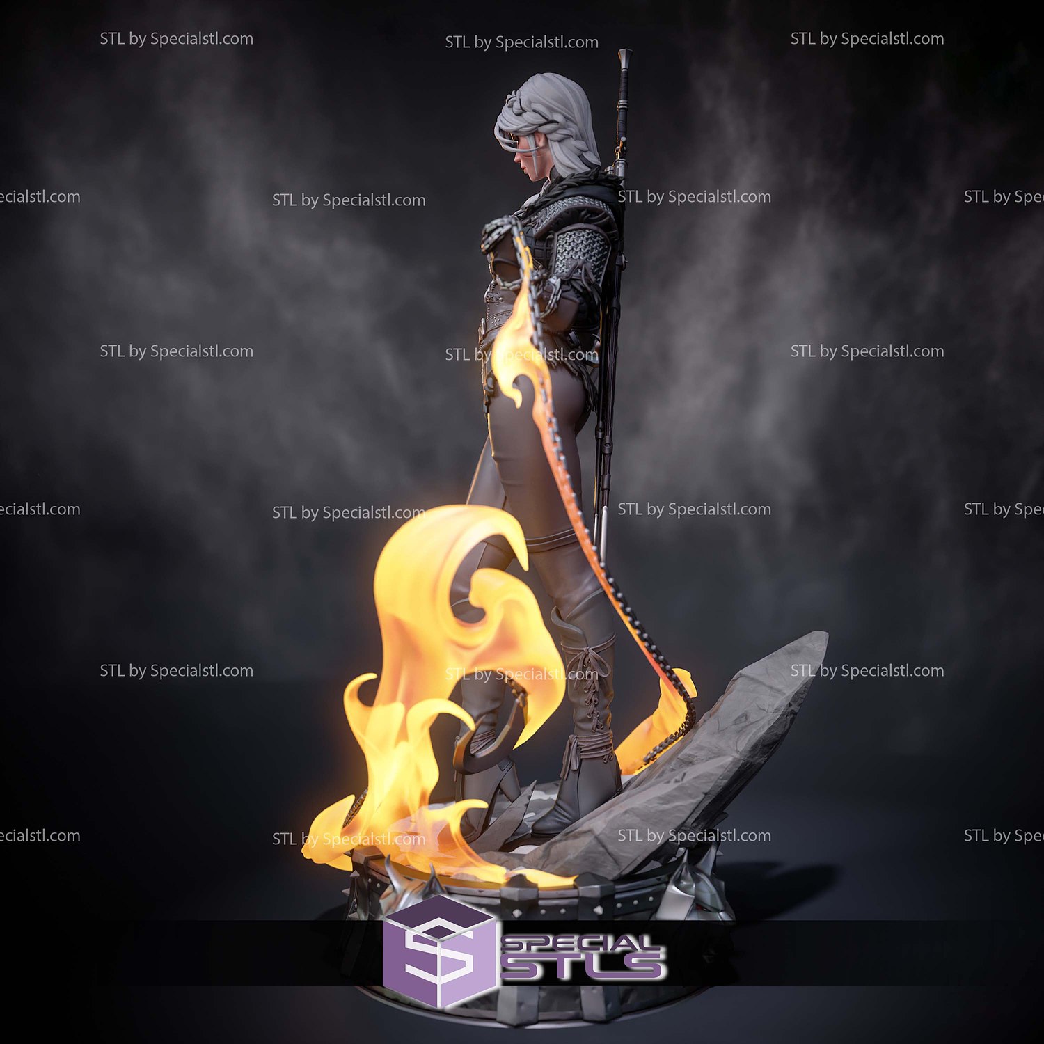 Ciri Stylized The Witcher 4 3D Printer Files STL Model — view 5