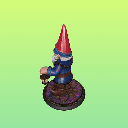 4271 Fairy Tale Gnome  Full Body Figurine  STL  DND ARTE 3D PNG Model — view 4