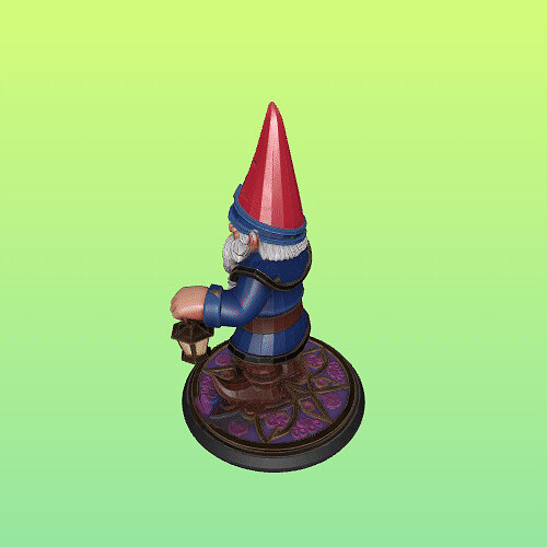 4271 Fairy Tale Gnome  Full Body Figurine  STL  DND ARTE 3D PNG Model — view 5