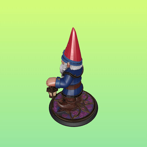 4271 Fairy Tale Gnome  Full Body Figurine  STL  DND ARTE 3D PNG Model — view 6