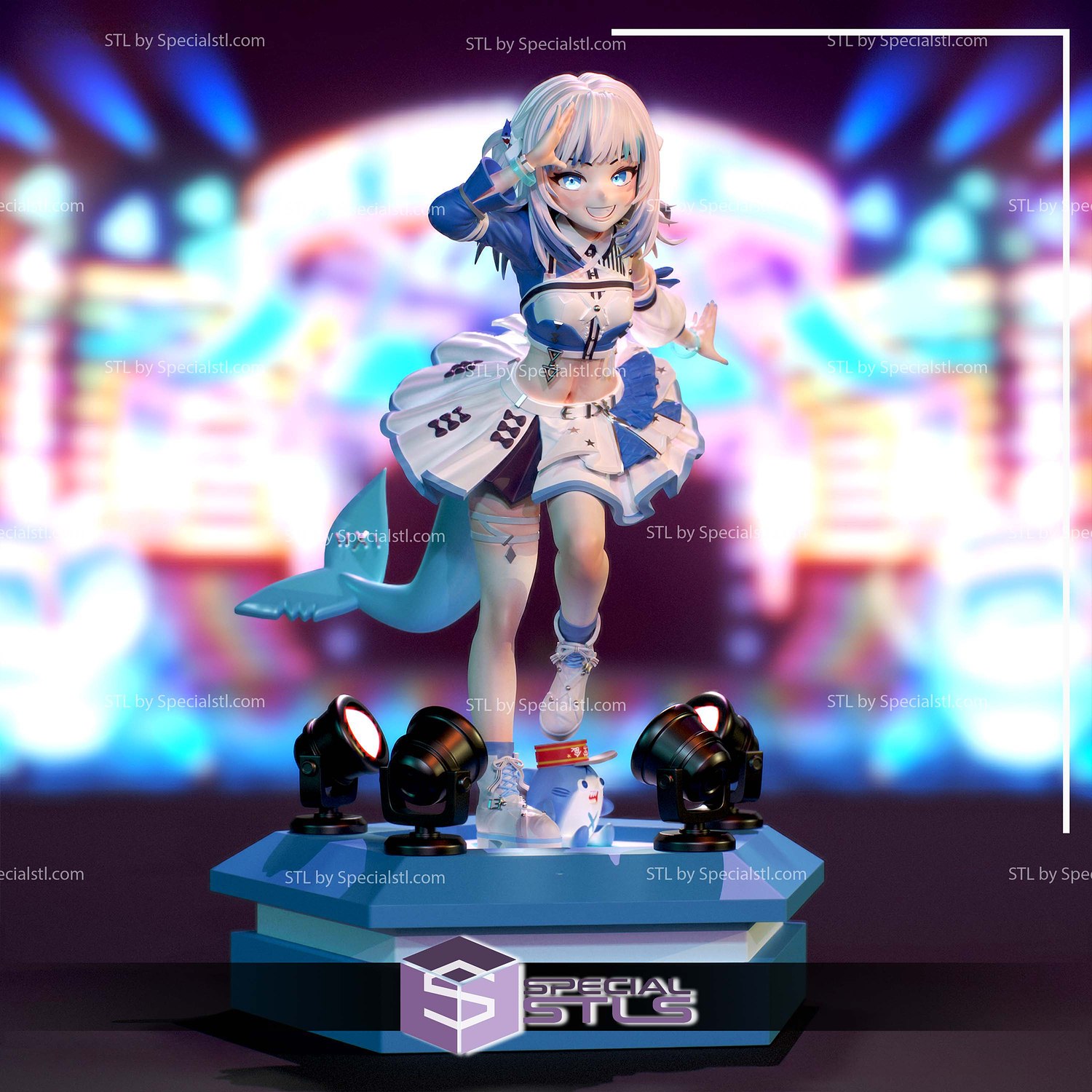 Gawr Gura 6th Fes Idol Outfit 3D Printer Files STL Model — view 2